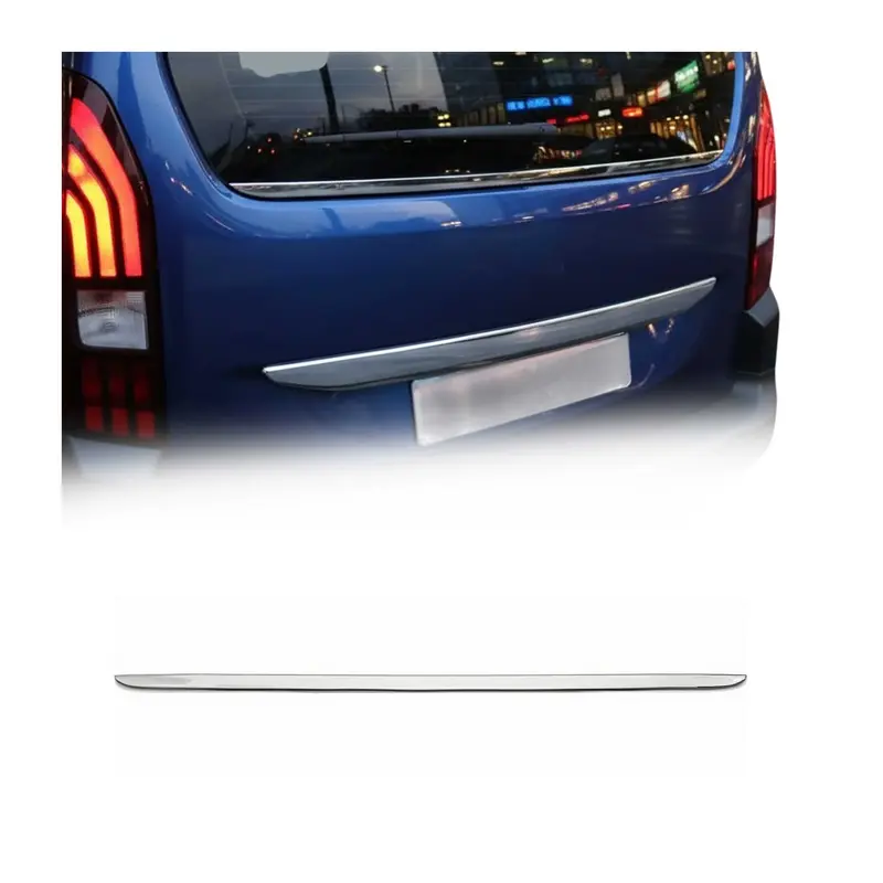 Garniture de Fenêtre de Hayon pour Peugeot Rifter 2018-2026 Acier Inox 1Pcs