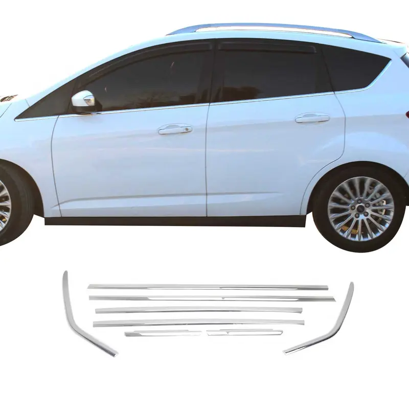Garniture de Fenêtre pour Ford C-Max 2011-2019 Acier Inox 8Pcs