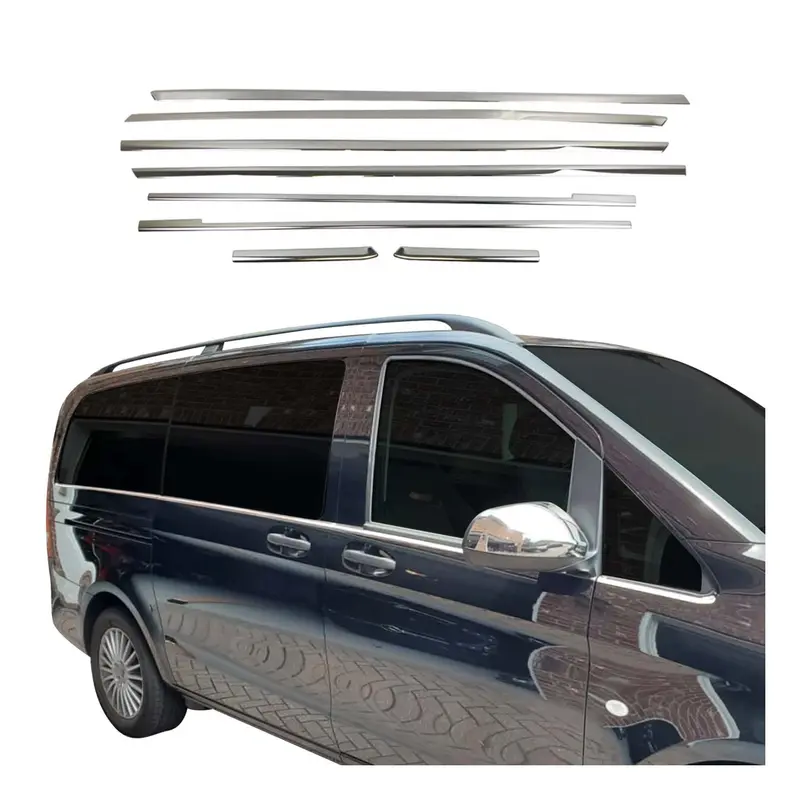 Garniture de Fenêtre pour Mercedes Vito W447 L2 2014-2026 Acier Inox 8Pcs