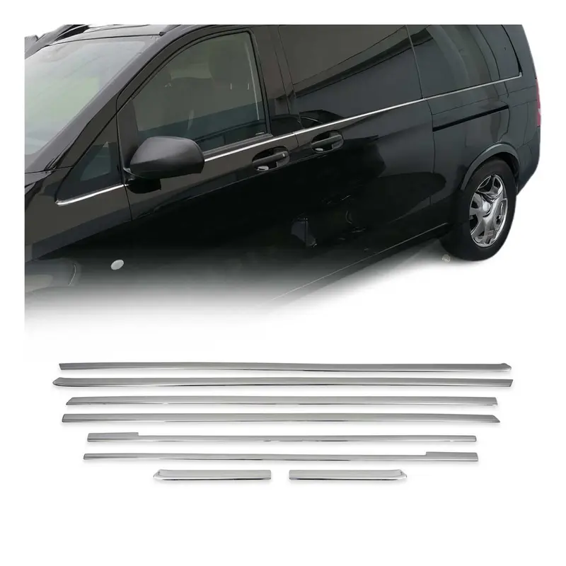 Garniture de Fenêtre pour Mercedes Vito W447 L3 2014-2026 Acier Inox 8Pcs