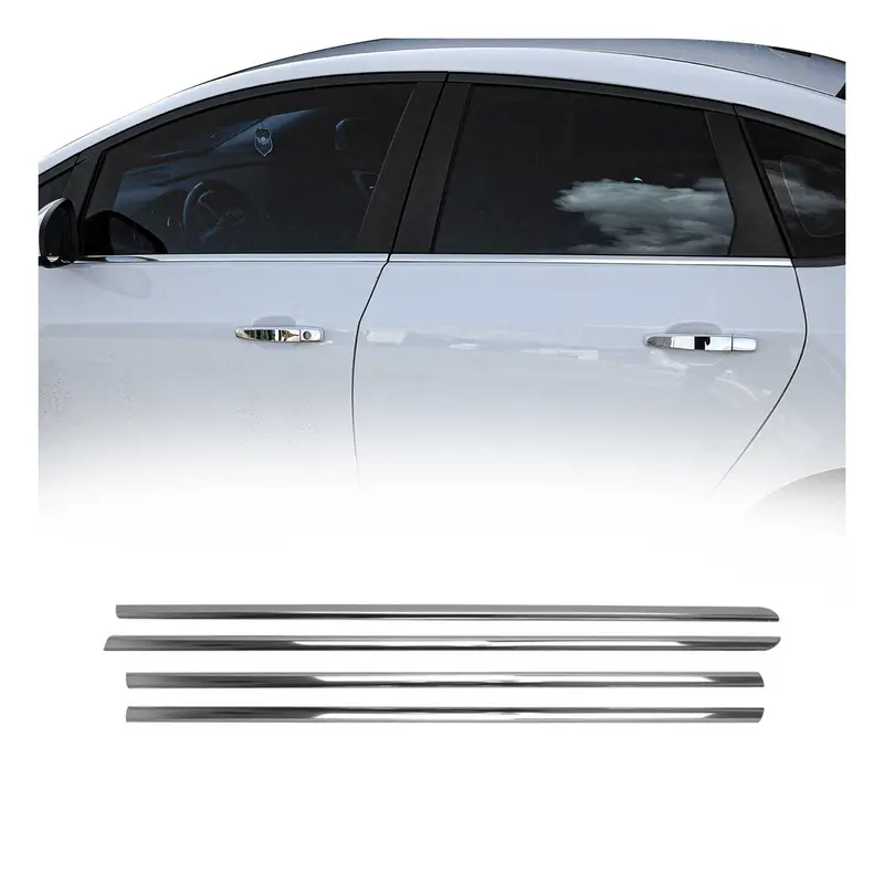 Garniture de Fenêtre pour Opel Astra J Berline 2009-2012 en acier chromé 4Pcs