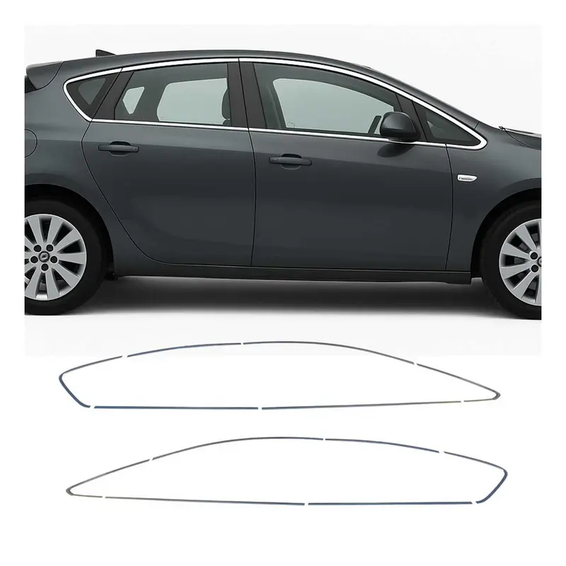 Garniture de Fenêtre pour Opel Astra J HB 2010-2015 Acier Inoxy 12Pcs