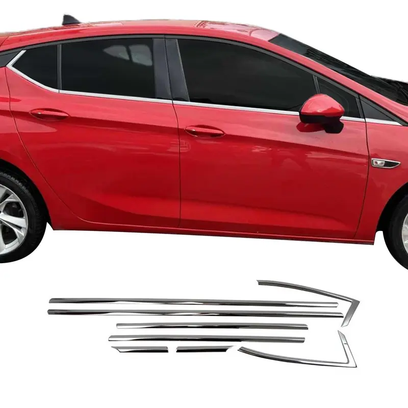 Garniture de Fenêtre pour Opel Astra K HB Acier Inox 8 Pcs