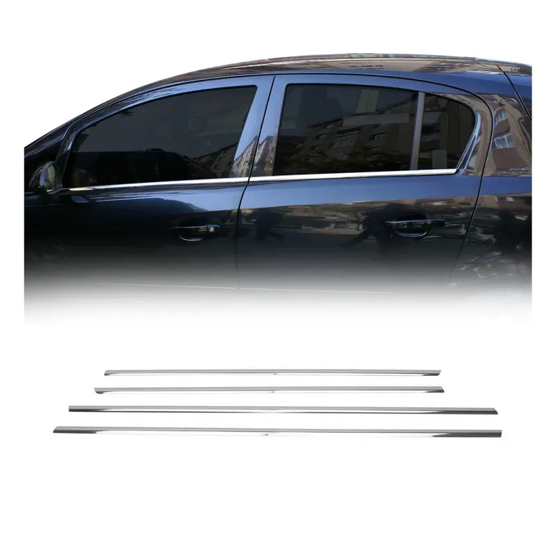 Garniture de Fenêtre pour Opel Corsa D HB 2006-2014 Acier Inox 4Pcs
