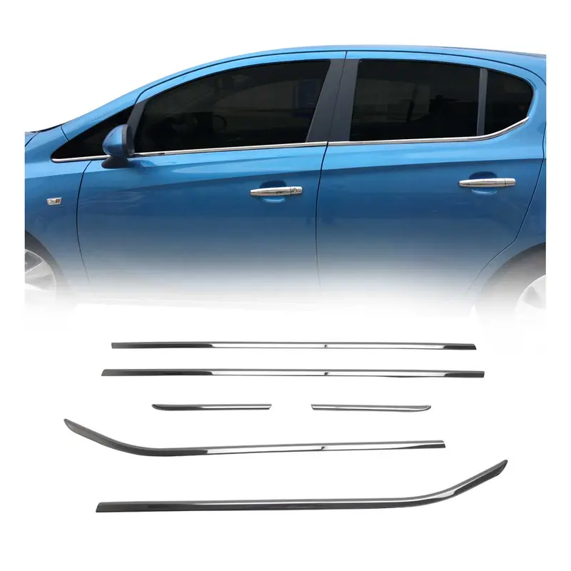 Garniture de Fenêtre pour Opel Corsa E HB 2015-2019 Acier Inox 6Pcs
