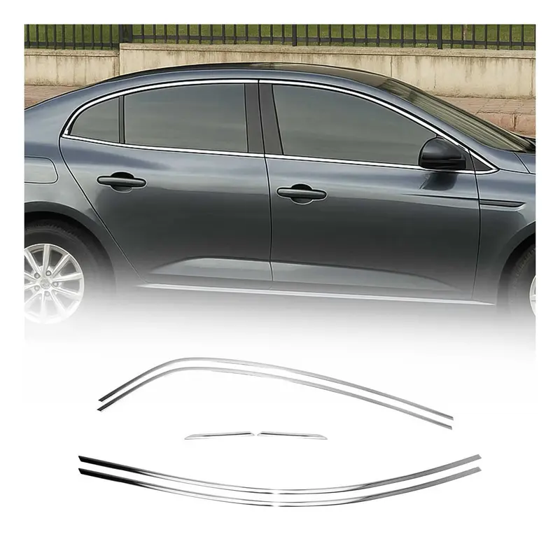Garniture de Fenêtre pour Renault Megane Berline 2016-2022 Acier Inox 6Pcs