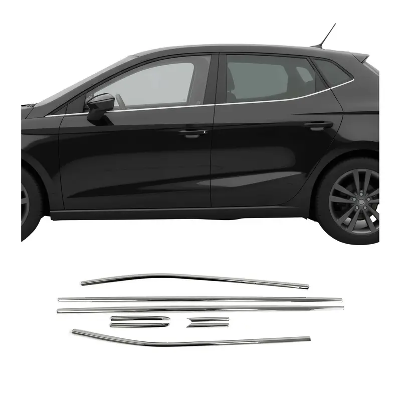 Garniture de Fenêtre pour Seat Ibiza HB 2017-2026 Acier Inox 8Pcs