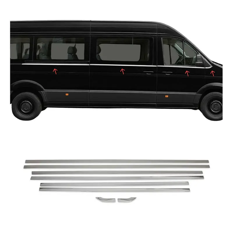 Garniture de Fenêtre pour VW Crafter L2 2017-2026 Acier Inox 8Pcs
