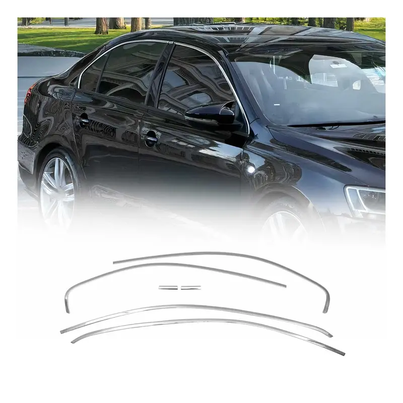 Garniture de Fenêtre pour VW Jetta Berline 2010-2018 Acier Inox 6Pcs