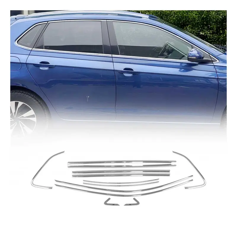 Garniture de Fenêtre pour VW Polo HB 2017-2021 Acier Inox 14Pcs