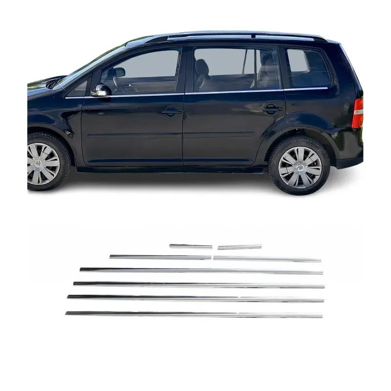 Garniture de Fenêtre pour VW Touran 2003-2010 Acier Inox 8Pcs
