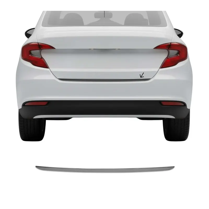 Garniture de Hayon Coffre pour Fiat Tipo 2015-2026 Hatchback en acier inox foncé