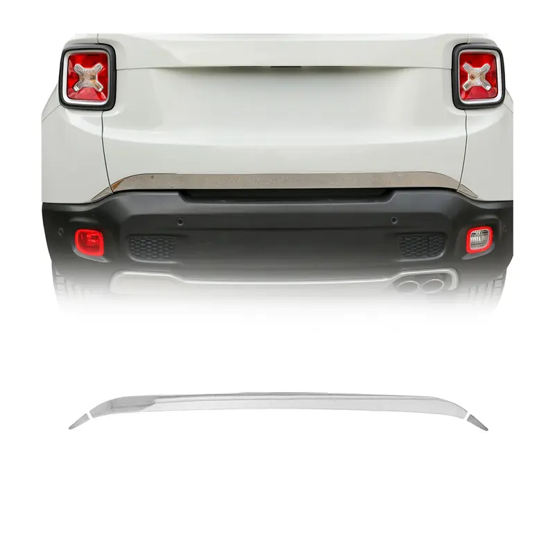 Garniture de Hayon Coffre pour Jeep Renegade 2014-2019 acier inox 3Pcs