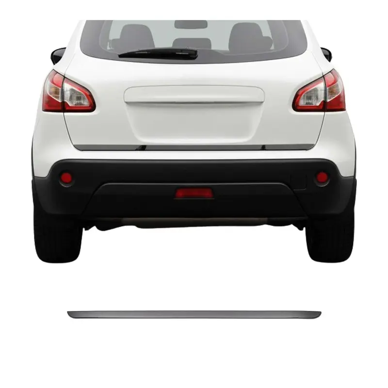 Garniture de Hayon Coffre pour Nissan Qashqai 2014-2021 acier inox foncé