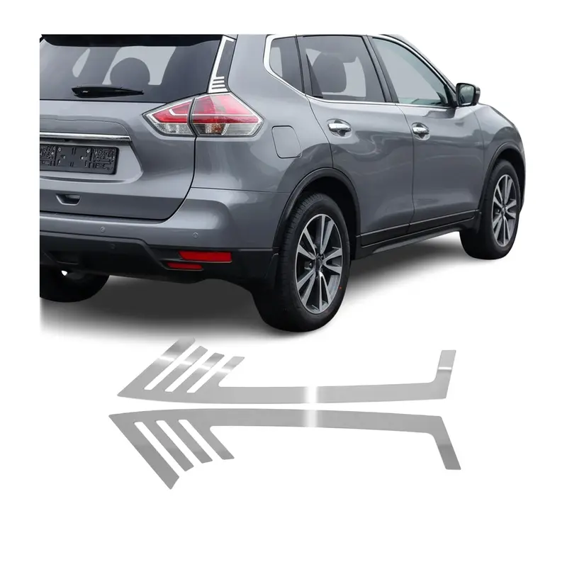 Garniture de Spoiler - pour Nissan X-Trail 2014-2021 inoxy chromé