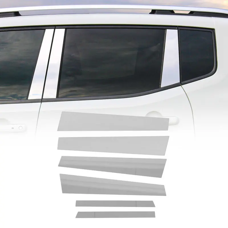 Garniture piliers de fenêtres pour BMW Série 5 E60 2003-2010 acier Chromé 6Pcs