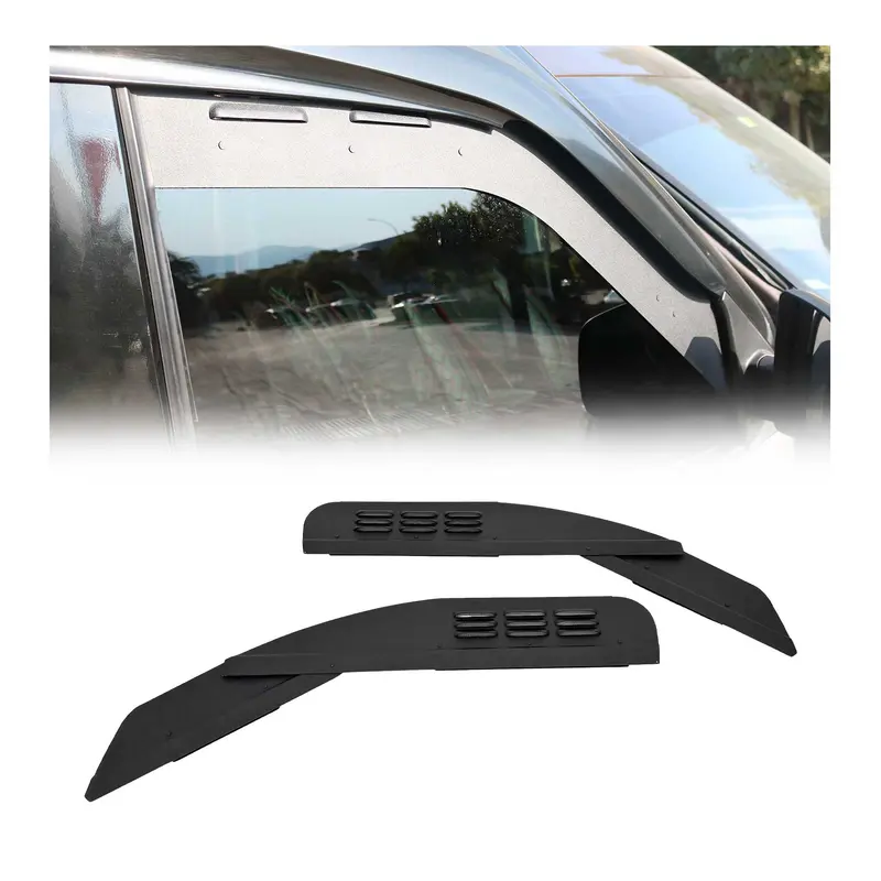Grille d'aération de Fenêtre pour Ford Tourneo Custom II 2024-2026 Alu Noir 2Pcs