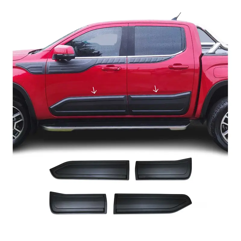Habillage Moulures de carrosserie pour VW Amarok II 2023-2026 ABS Noir 4 Pcs