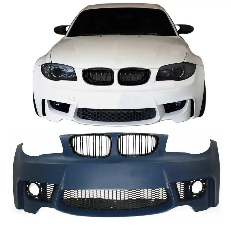 JOM Pare-chocs avant pour BMW Series 1 E81/E82/E87/E88 2004-2013 Plastique Noir