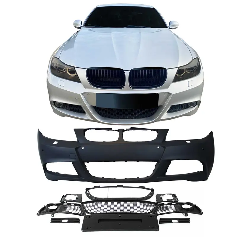 JOM Pare-chocs avant pour BMW Series 3 E90/ E91 2005-2008 Plastique Noir 1x