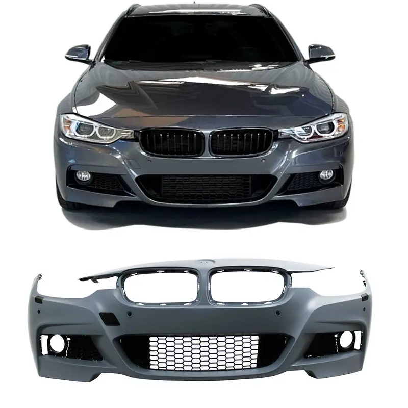 JOM Pare-chocs avant pour BMW Series 3 F30 F31 2011-2019 Plastique Noir 1x