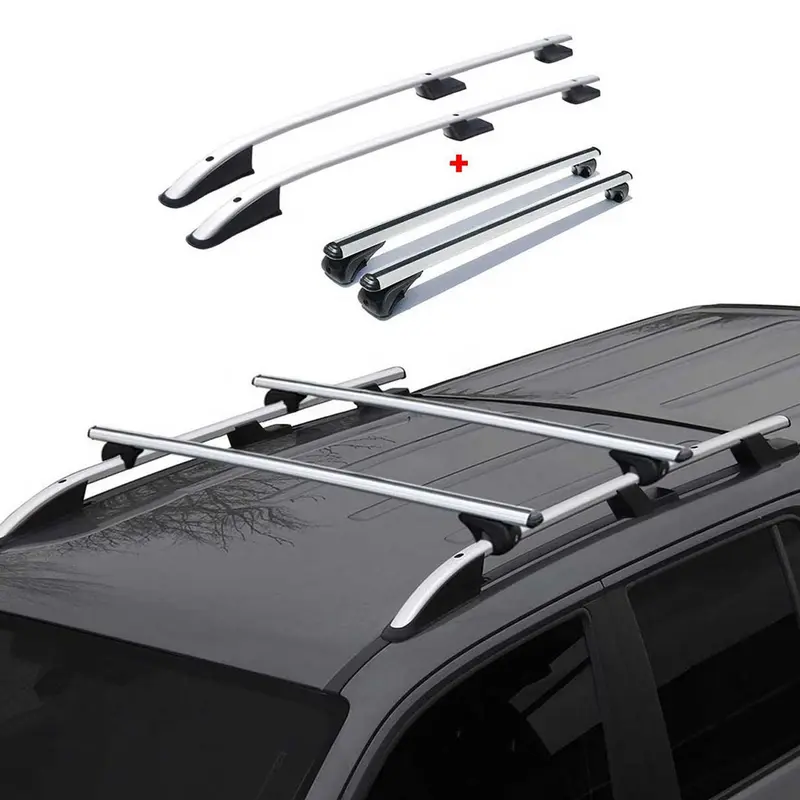 Kit Barres de toit pour Ford Tourneo Custom Alu Gris L2 Empattement Long 4x