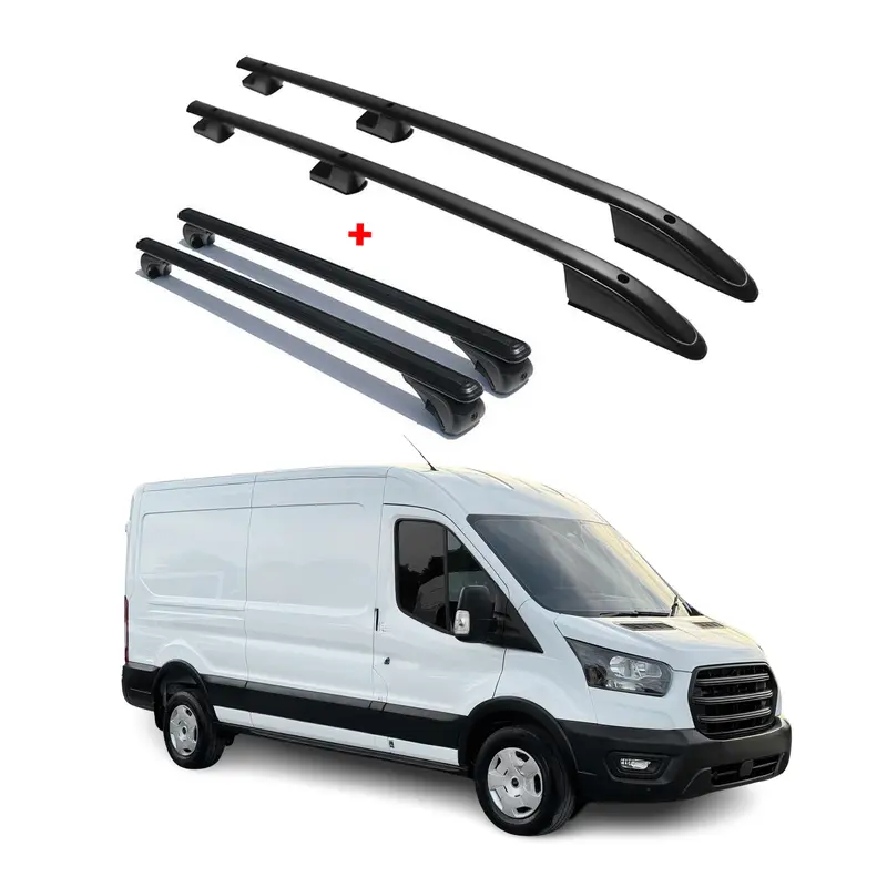 Kit Barres de toit pour Ford Transit / E-Transit 2015-2026 L3 Empattement Noir