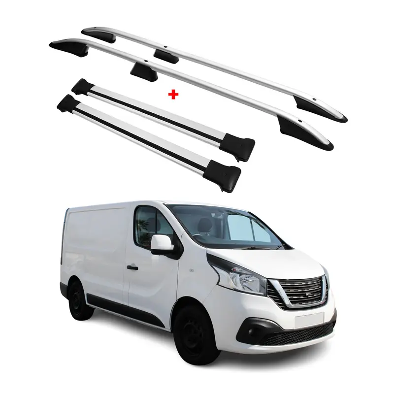 Kit Barres de toit pour Nissan NV300 2016-2026 Alu Gris L1 Empattement Court 4x