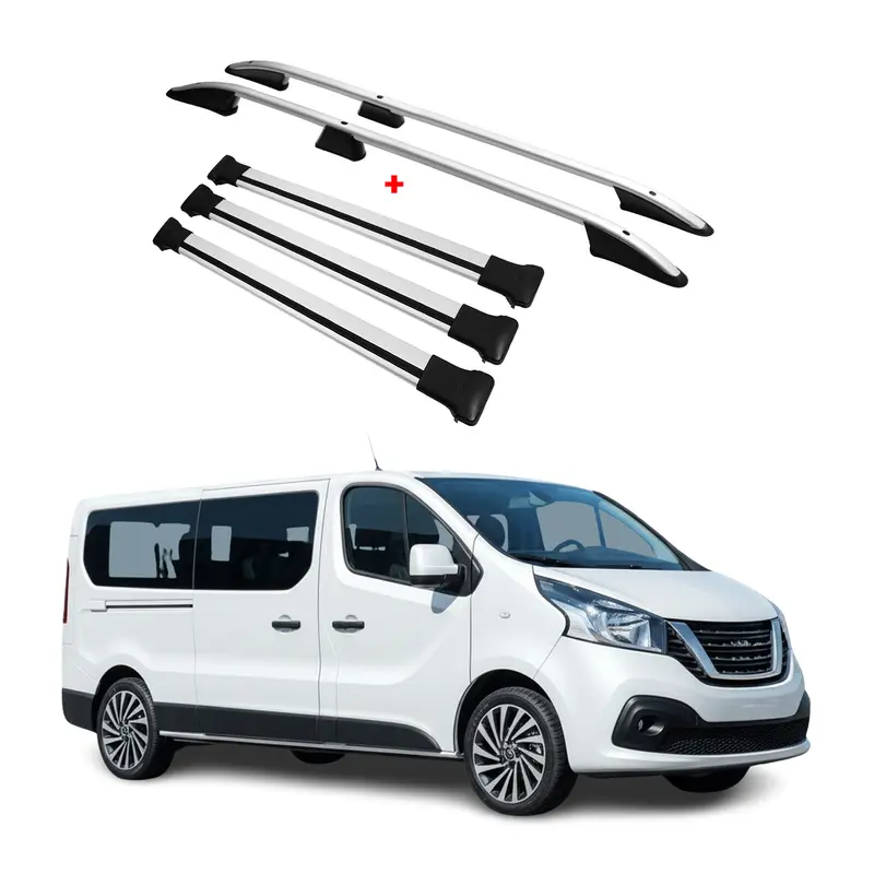 Kit Barres de toit pour Nissan NV300 2016-2026 Alu Gris L2 Empattement Long 5x
