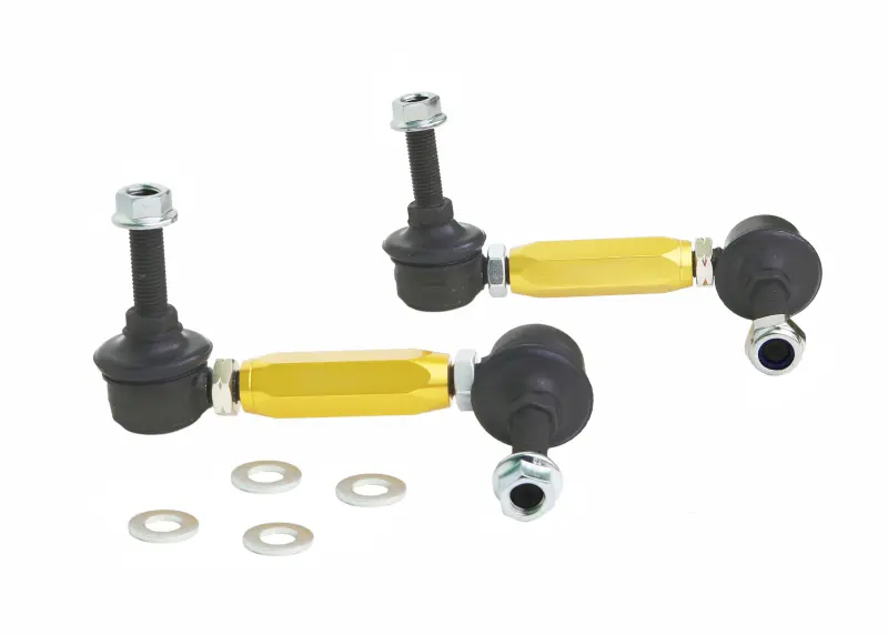Kit de biellettes de barre stabilisatrice universelles – Whiteline (Heavy Duty, réglable, rotule en acier, axe 10mm)