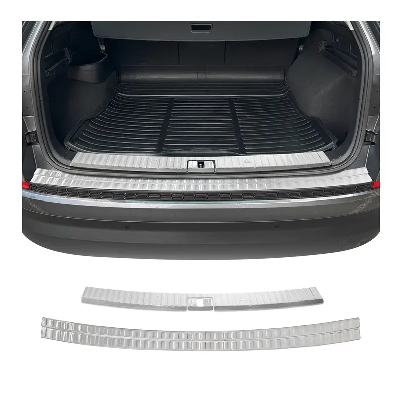 Kit Protection de Pare-Chocs arrière pour Skoda Kodiaq 2016-24 Brossé inox 3Pcs