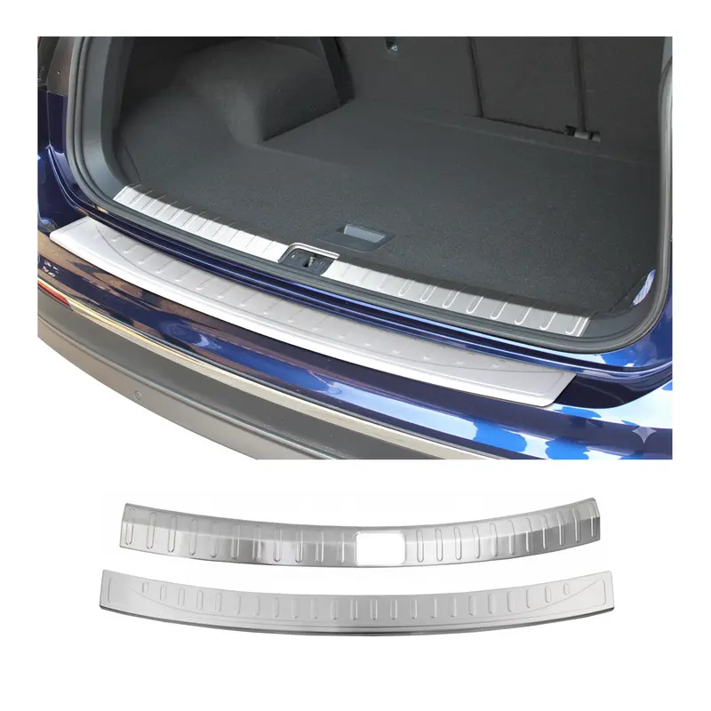 Kit Protection de Pare-Chocs arrière pour VW Tiguan 2016-2024 Brossé inox 2Pcs