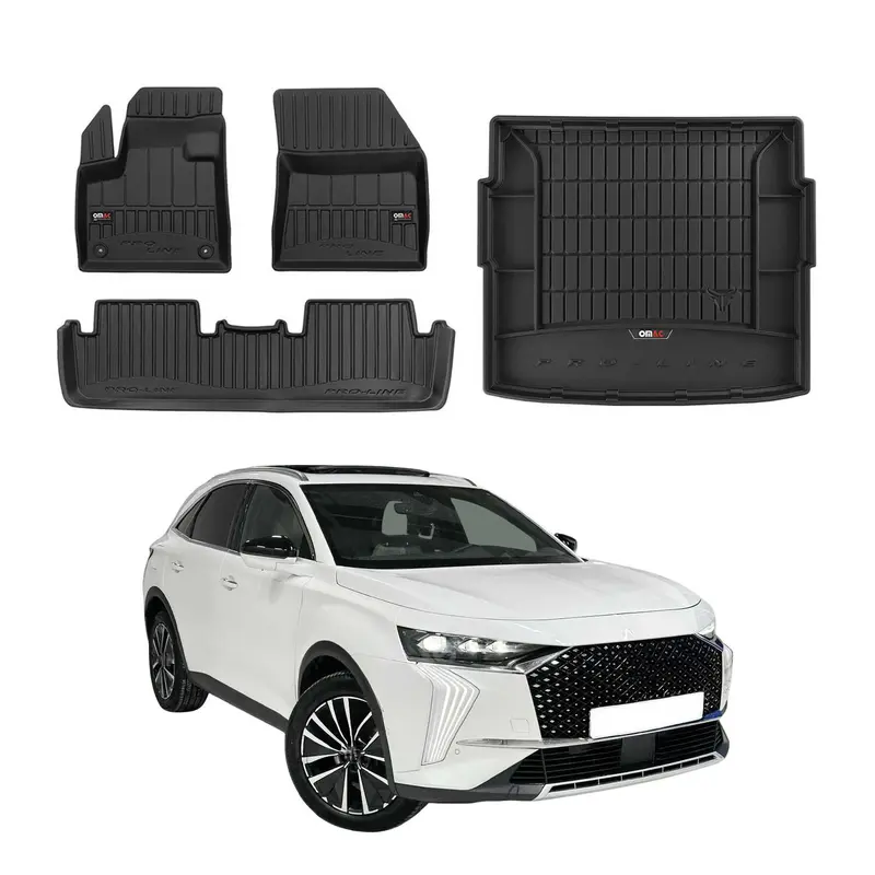 Kit Tapis de Sol et Coffre pour DS7 Crossback / DS 7 2017-2026 TPE Noir
