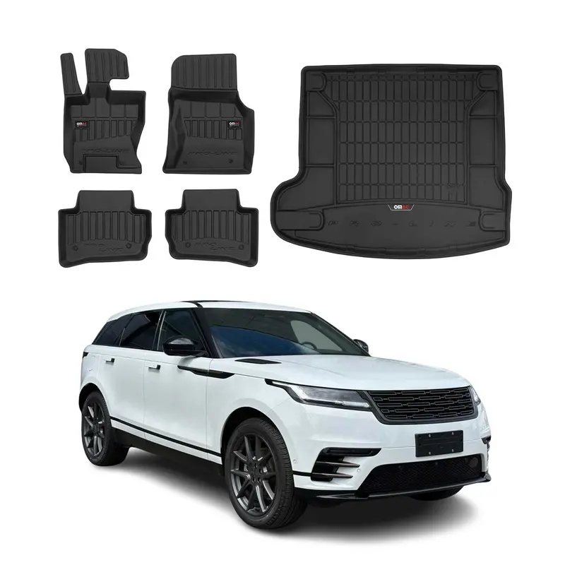 Kit Tapis de Sol et Coffre pour Land Rover Range Rover Velar 2017-2022 TPE Noir