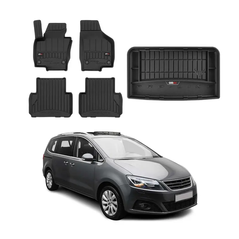 Kit Tapis de Sol et Coffre pour Seat Alhambra 2010-2020 TPE Noir