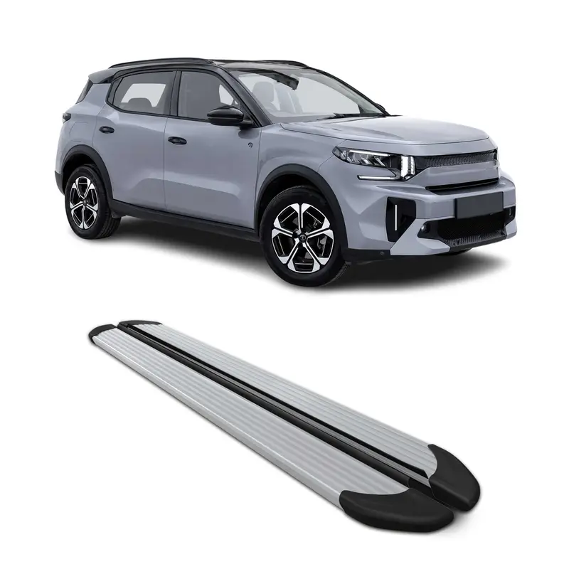 Marche-pieds pour Citroen C3 Aircross / e-C3 Aircross 2024-2026 Alu Argent 2Pcs