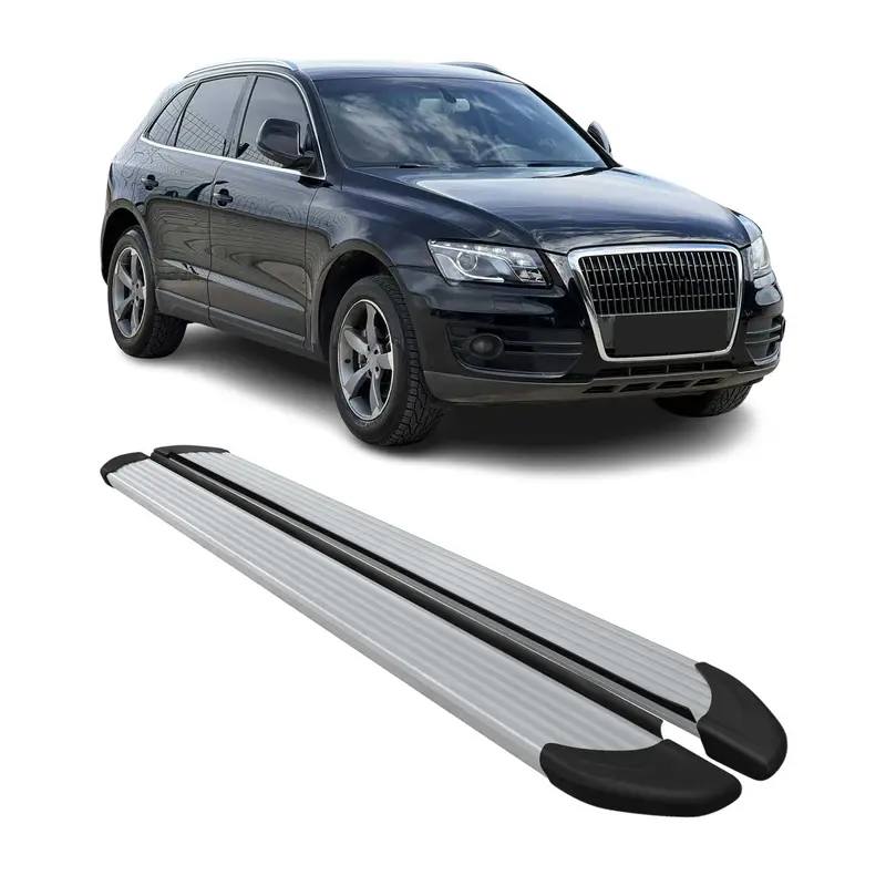 Marchepieds latéraux pédale pour Audi Q5 I 2008-2017 Aluminium 2x Gris
