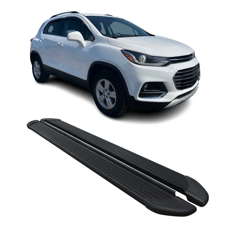 Marchepieds Latéraux pédale pour Chevrolet Trax 2012-2024 Aluminium Noir 2Pcs