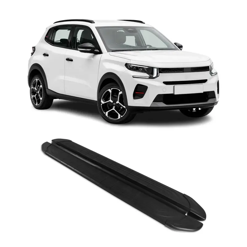 Marchepieds Latéraux pédale pour Citroen e-C3 2024-2026 2Pcs Aluminium Noir