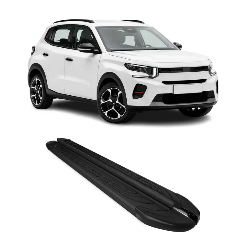 Marchepieds latéraux pédale pour Citroen e-C3 2024-2026 Aluminium Noir 2Pcs