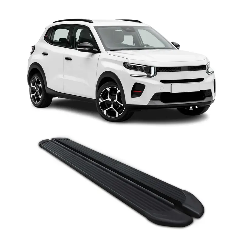 Marchepieds Latéraux pédale pour Citroen e-C3 2024-2026 Noir Aluminium 2Pcs