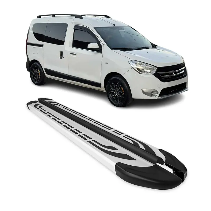Marchepieds Latéraux pédale pour Dacia Dokker 2012-2021 Aluminium Gris 2Pcs