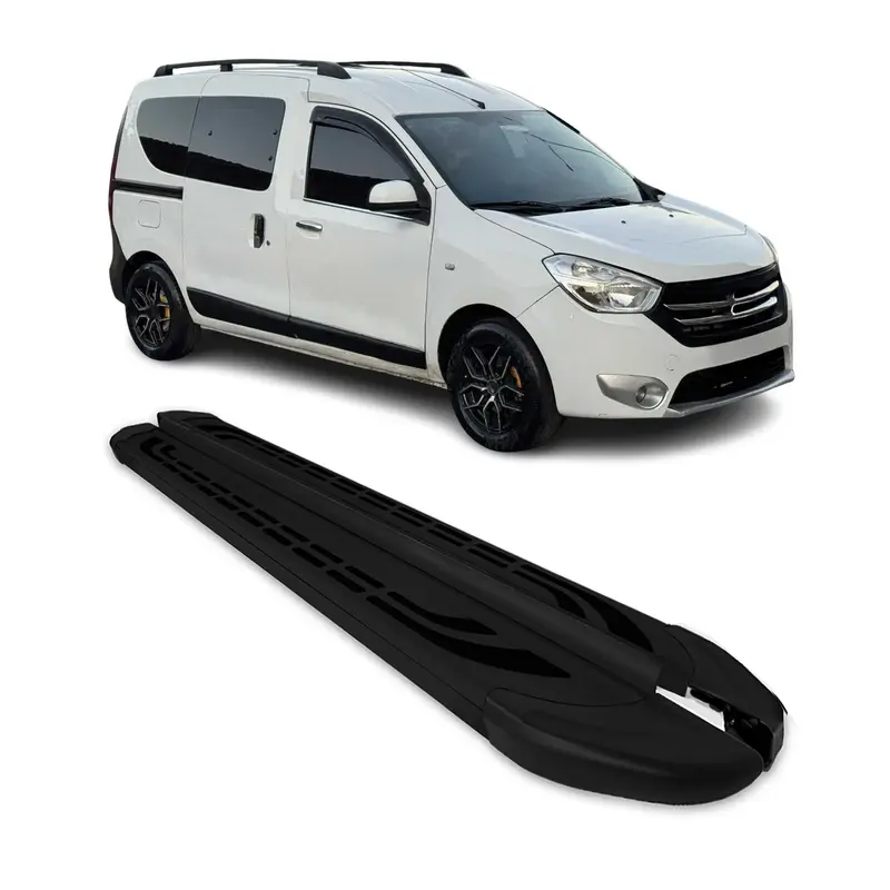 Marchepieds Latéraux pédale pour Dacia Dokker 2012-2021 Aluminium Noir 2Pcs