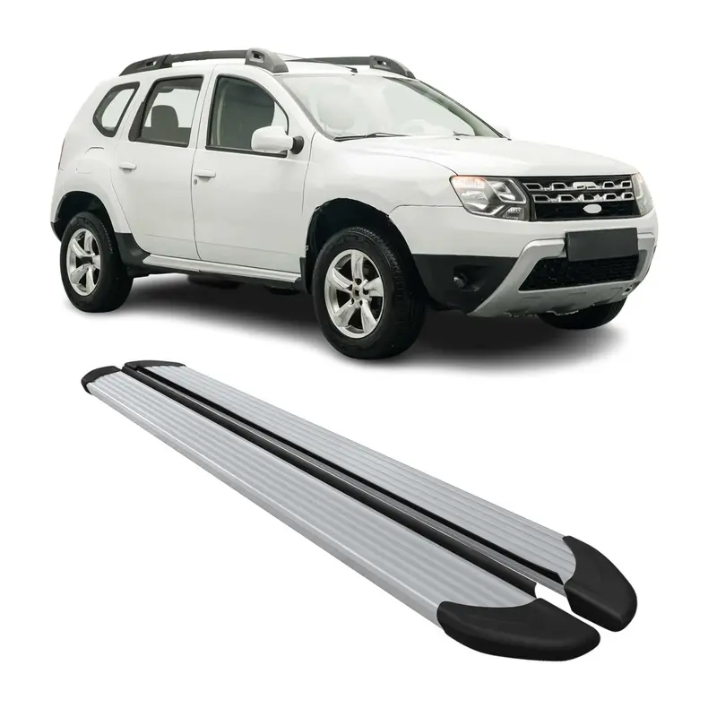 Marchepieds Latéraux pédale pour Dacia Duster 2010-2018 Aluminium Argent 2Pcs