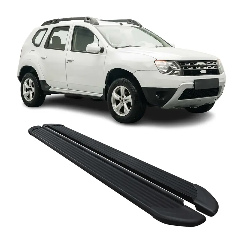 Marchepieds Latéraux pédale pour Dacia Duster 2010-2018 Noir Aluminium 2Pcs