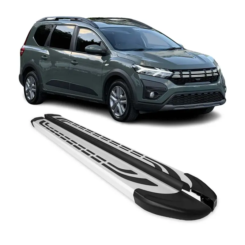 Marchepieds Latéraux pédale pour Dacia Jogger 2022-2026 Aluminium Gris 2Pcs