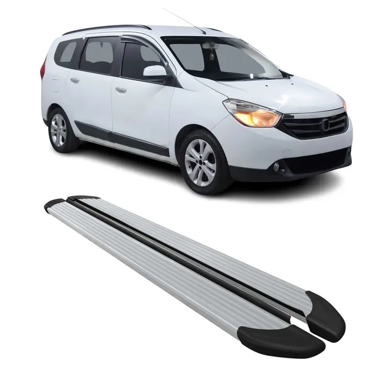 Marchepieds Latéraux pédale pour Dacia Lodgy 2012-2024 Aluminium Argent 2Pcs