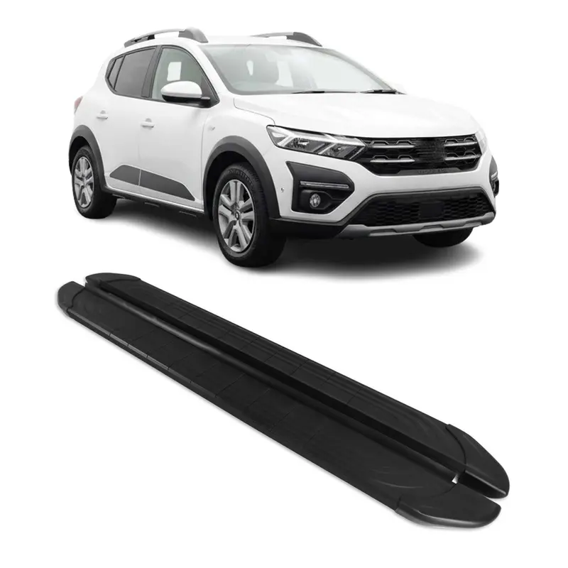Marchepieds latéraux pédale pour Dacia Sandero Stepway 2021-2026 Aluminium Gris