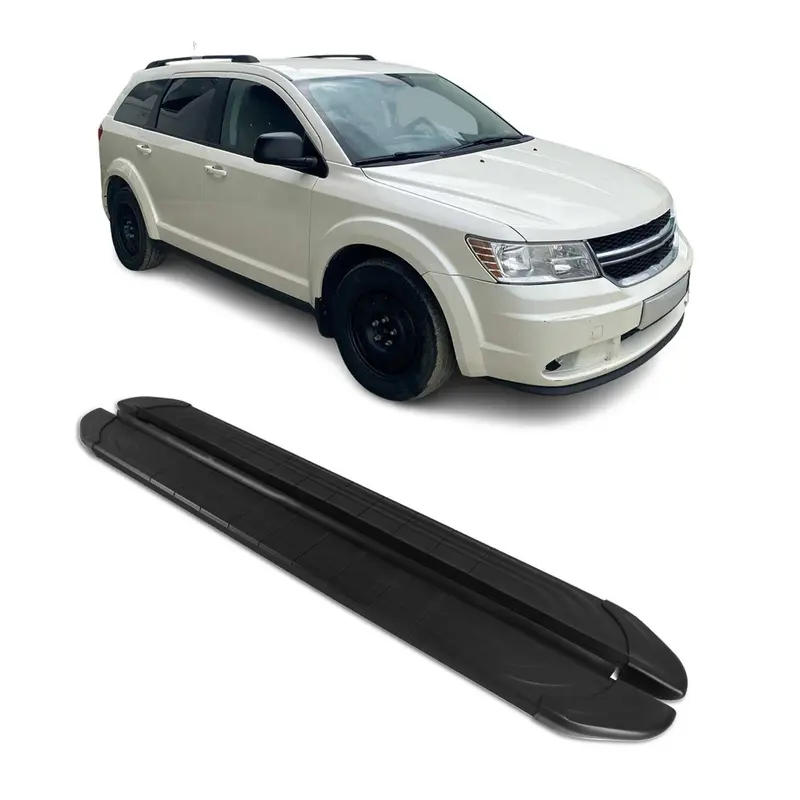 Marchepieds Latéraux pédale pour Dodge Journey 2008-2024 2Pcs Aluminium Noir