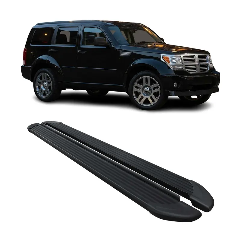 Marchepieds Latéraux pédale pour Dodge Nitro 2006-2012 2Pcs Noir Aluminium